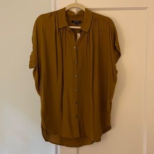 Madewell Central Shirt in Dark Tobacco, Medium
